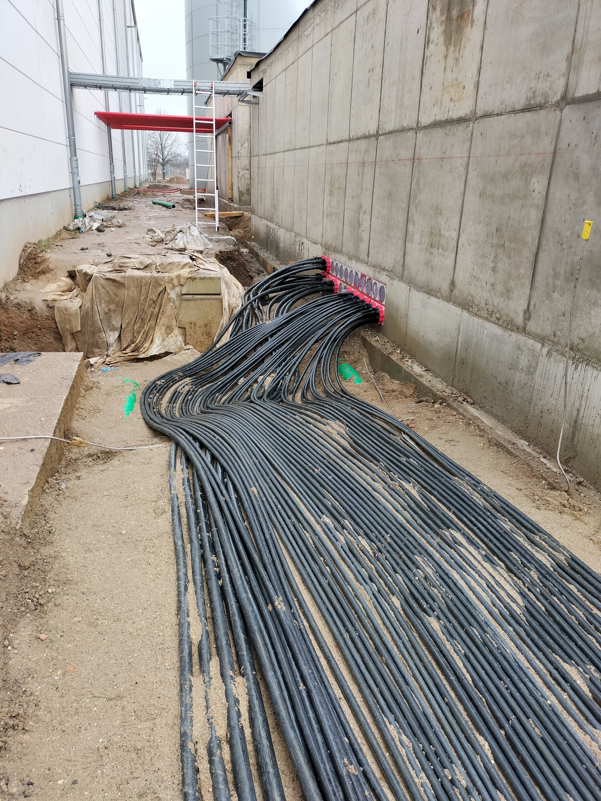 Laying cables